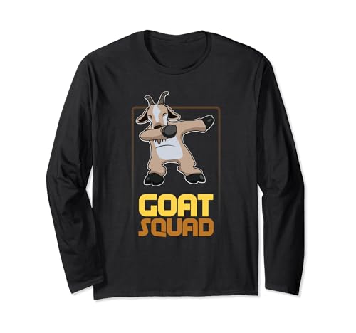 Goat Squad Dabbing Goat Cute Farm Animal Lover Funny Goat Long Sleeve T-Shirt