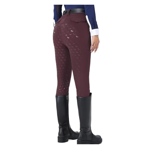 Pantalon equitation femme antidérapant résistant, legging équitation taille haute XS