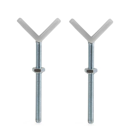 hauck 2er Set Y Spindel Adapter für Türschutzgitter & Treppengitter - Geeignet für runde Geländer bis 6 cm Durchmesser - M10 Gewinde - Zubehör für Kinderschutzgitter ohne Bohren