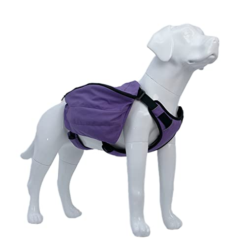Lovelonglong Dog Backpack For Hiking, Multifunctional Dog Day Pack Zippered Travel Dog Saddle Bag Outdoor Hiking Backpack With 2 Capacious Side Pockets For Small Medium Large Dogs Purple S #TOP6