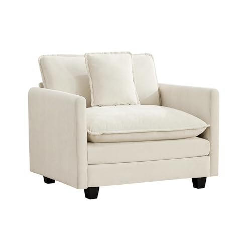 Sillón Plegable Chenille Beige