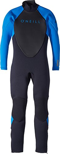 O'NEILL Unisex Child Youth Reactor-2 3/2mm Back Zip Full Wetsuits, Black/Ocean, 6 US