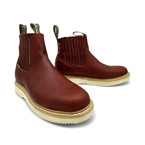 Men’s Short Ankle Western Cowboy Boot, Mens Leather Soft Toe Work Boot3