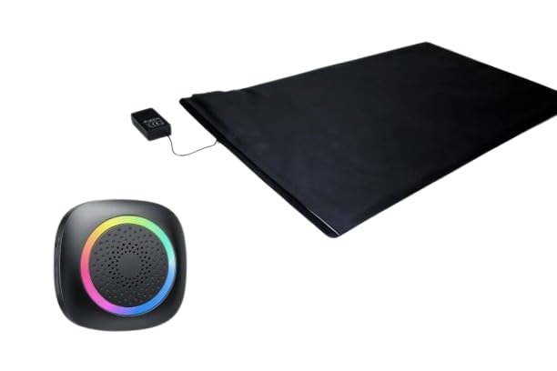 Pratoline Funk-Alarmtrittmatte - Pflegehilfe - mit mobilen Funkempfänger - 70cm x 40cm - Demenz Sturzprävention - Wegläuferschutz