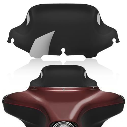 Image of 8 inch Black Motorcycle Wave Windshield Windscreen Wind Splitter Fit For 1996-2013 Harley Davidson Touring Street Glide Electra Glide Tri Glide Flht Flhx Flhtk Flhtc Flhtcu