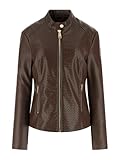 GUESS Claudine Biker para mujer, Café oscuro, Large