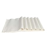 Nicola Spring Rechteckiges Tischset aus Baumwolle - gerippt - Cremefarben - 480 x 330 mm - 6 Stück