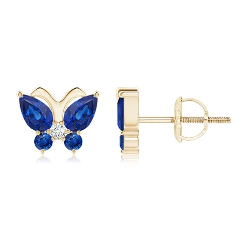 ANGARA Natural Blue Sapphire Earrings...