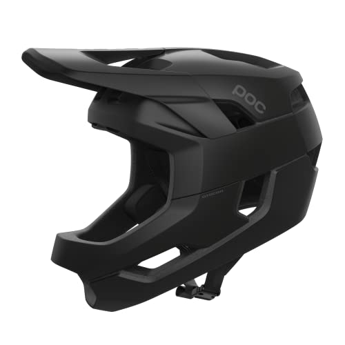 Casco de cara completa POC Otocon Uranium Black Matt de alta resistencia
