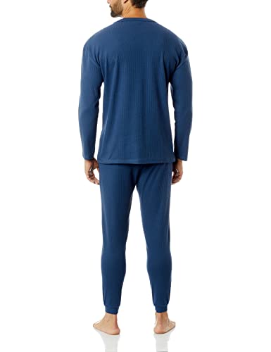 Pijama Masculino Longo Em Ribana Canelada Azul G