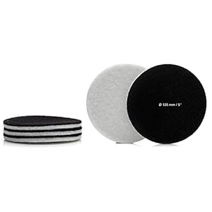 Glass Polish 5 inch (130 mm) Pack van 5 vilten polijstpads voor het polijsten van glas, kunststof, metaal en marmer – GP11008