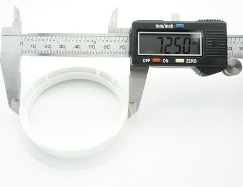 4x Zentrierringe 72,5-65,1 | 72.5 auf 65.1 | kompatibel mit Borbet | Weiss