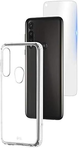 Miniatura 3 de Case-Mate - Funda para Motorola Moto G8 Power - Paquete de protección - Funda transparente resistente y protector de pantalla