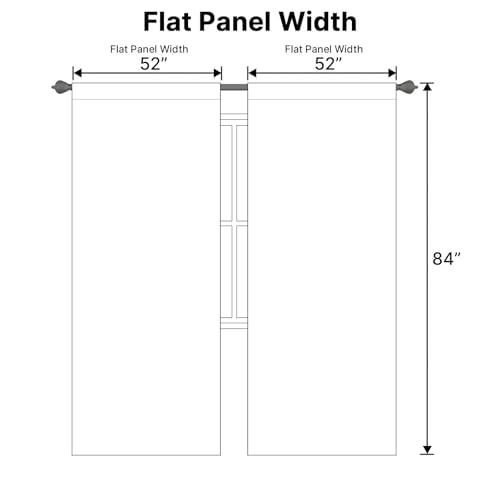 Image of H.VERSAILTEX White Curtains Thermal Insulated Window Treatment Panels Room Darkening Privacy Assured Drapes for Living Room Back Tab /Rod Pocket Bedroom Draperies, 52 x 84 Inch, 2 Panels