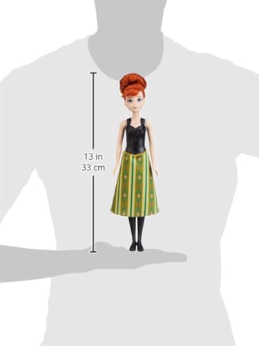 Image of Disney Frozen Anna Fashion Doll with Brushable Hair to Style, Posable Toy in Signature Look Inspired Frozen Movie