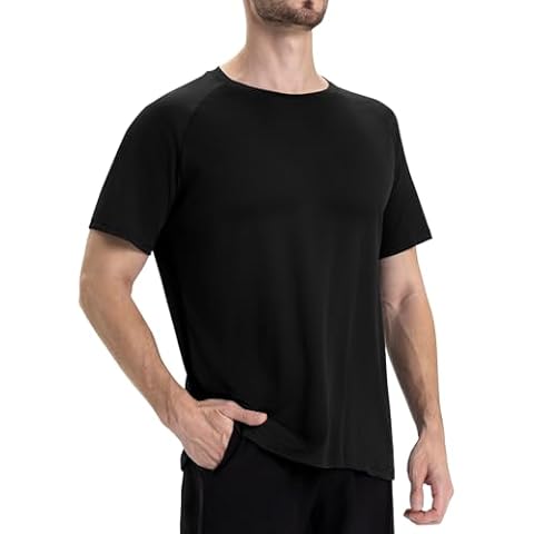 BOOJO Men's Short Sleeve Shirts - Athletic Workout T Shirts Cover
