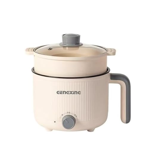 MOOKA Mini Multipurpose Electric Cooker Kettle With Steamer 1.5 Liter Inner Pot Non-Stick Hotpot Cooker For Cooking Hot Water Rice Idli Momos Tea 600W Portable Travel