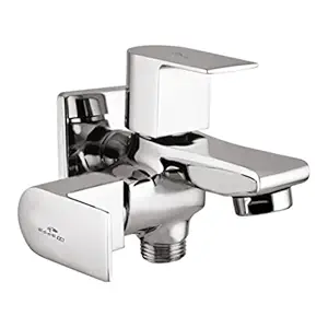 ESSE18 (PL-119) Plumbinn Brass 2 in 1 Long Nose with Wall Flange Bathroom Tap, Quarter Turn, Foam Flow