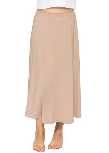 Image of STRETCH IS COMFORT Girls Skirts Flowy A Line Knee Length and Ankle Length | Elastic Waist, Kids School Skirt, Girls Maxi Skirt, Black Skirt For Girls, Faldas Para Ninas, Girls Long Skirt, Long skirts