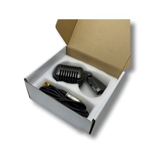 Vintage Style Metal Condenser Streaming Microphone, Satin Graphite Color, Old Retro Look, Cardioid Mic With Xlr Cable For Streaming, Broadcasting, Studio Recording, Props, Hand Prop, Hand Held #TOP6