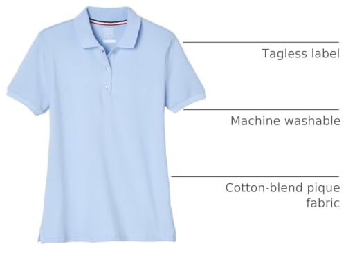 Image of French Toast Women's Juniors' Short Sleeve Stretch Pique Polo Shirt