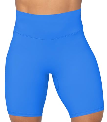Image of Sunzel No Front Seam High Waist Biker Shorts for Women, Squat Proof Yoga Workout Gym Bike Shorts