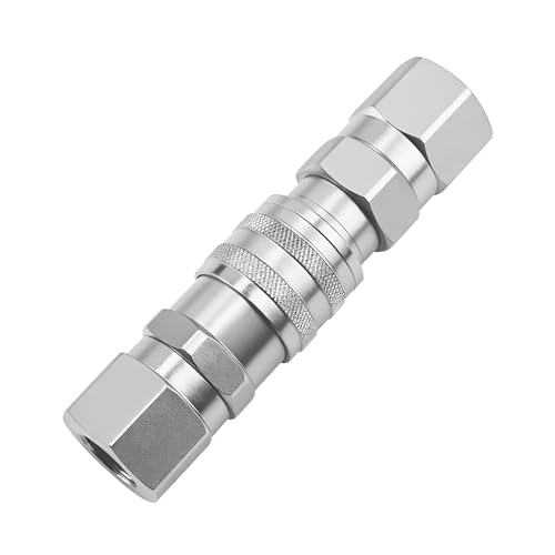 Image of 1 /2'' NPT Flat Face Hydraulic Quick Couplers Set Compatible with Bobcat Skid Steer and Other Hydraulic Equipment, ISO16028 Standard
