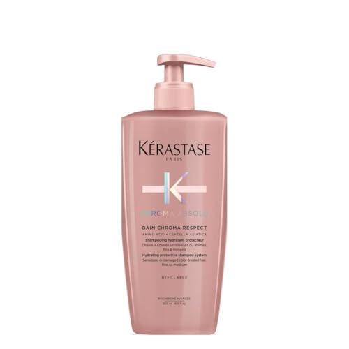 Kérastase | Chroma Absolu, Champú Protector, Para Pelo Coloreado y Sensibilizado, Bain Chroma Respect, 500 ml