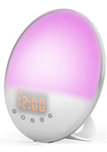 Barbacado - Reloj despertador con luz del amanecer, despertador de luz, despertador de pájaros, despertar el amanecer natural, despertar luz del día