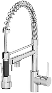 Modern Mono Kitchen Mixer Tap Dual Spout & Pull Out Spray Single Lever Chrome Kitchen Tap Pot Filler