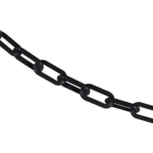 Mr. Chain Plastic Barrier Chain, Black, 25 ft Length (30003-25)