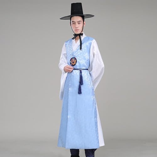 Hanbok coréen traditionnel costume spectacle robe de lettré - 4