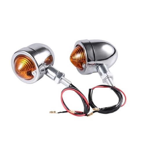 Feux de signalisation étanches 12V et clignotant universel pour motos et scooters en métal noir
