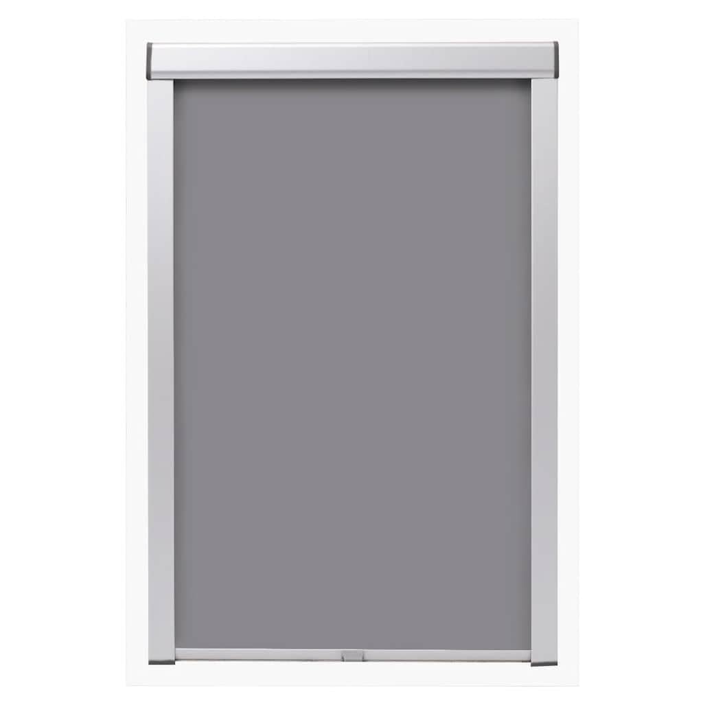 Verdunkelungsrollo Grau für Dachfenster P08/408 GGL GGU, Polyester mit Aluminiumbeschichtung, 773 x 1160 mm, schmutzabweisend, hitzereflektierend, mit Montagezubehör