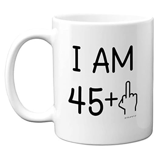 Stuff4 - Regalo cumpleaños 46 mujeres hombres, taza grosera novedad dedo medio, regalos divertidos, regalo cumpleaños, tazas divertidas cuarenta seis cuarenta sexta cumpleaños, tazas café cerámica