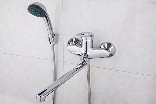 Robinet de cuisine en laiton rotatif 30 cm avec mélangeur de bain et poignées au choix