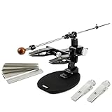TSPROF Kadet Pro Starter Sharpening Kit, Knife Sharpener For Folding, Kitchen, Hunting, Pocket, And Other Knives, Abrasive Sharpening Stones Included, Made of Steel and High Strength Aluminum Alloy