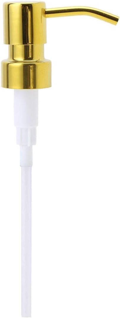 1Pc Gold One Size Soap Dispenser Pump Replacement/Liquid Bottle Soap Pumps, Metal Bronze Soap Lotion Container Countertop Soap Dispensers,Bathroom,Holders and Dispensers