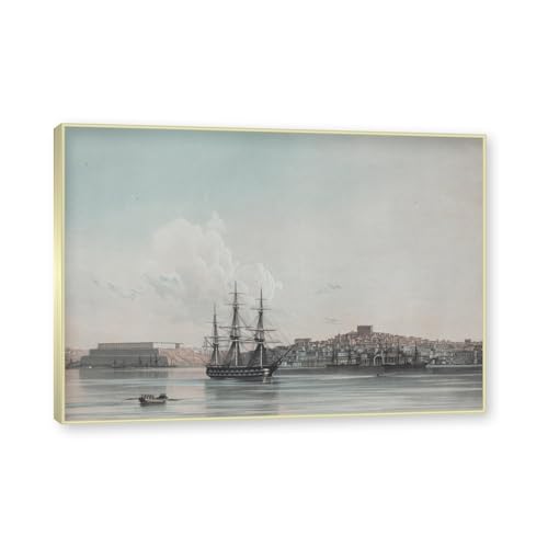 Tableau sur Toile Ivan Aivazovsky, reproduction haut de gamme marine avec cadre doré