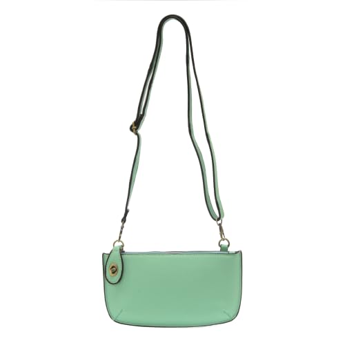 Image of Joy Susan Women's Fashion Purse Mini Crossbody Wristlet Clutch Hand Bag - Hint of Mint