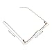 Beaupretty Fashionable Half Frame Glasses No Lens Eyeglasses Lightweight Photo Props for Women Party Decoration Stylish Gold