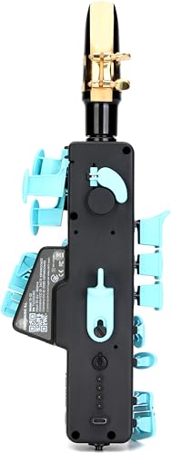 Image of Travel Sax 2 (Turquoise) - Compact Digital Saxophone for Silent Practice Anywhere | Lightweight Electronic Sax with Real Alto Mouthpiece, Built-in Speaker, Bluetooth MIDI /Audio, USB-C, 70+ Internal
