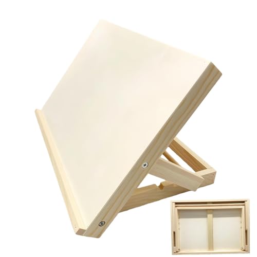 Tablero de pintura – Caballete de escritorio, soporte ajustable, caballete de mesa | Base de arte de madera para adultos, principiantes, adolescentes, artistas, estudiantes, estudio, dibujo, dibujo y