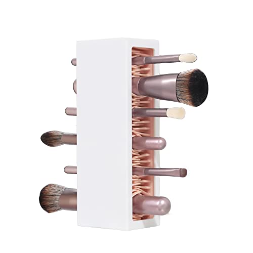 JAMEND CLXP Makeup Brushes Holder Organizer, Silicone Vanity Air Drying Rack Display Storage for...