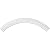 Ekena Millwork CR46JA 45 1/2 inch OD x 39 3/8 inch Id x 3 1/8 inch W x 1/2 inch P Jamie Ceiling Ring (1/4 of Complete Circle), White