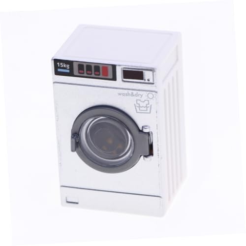 TOYANDONA Machine À Laver Jouet Miniature pour Maison De Poupée 1:12 Modèle Réaliste avec Tambour Fonctionnel Accessoires De Meubles De Buanderie...