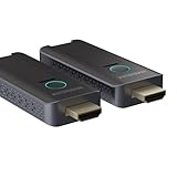 FACILE À INSTALLER - Il suffit de brancher le récepteur sur une entrée HDMI de votre écran ou de votre téléviseur. Et branchez l'émetteur dans la sortie HDMI de la sortie USB-C de votre ordinateur portable et appuyez sur le bouton de l'émetteur.