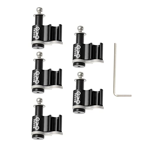 Generic 5個セット バイクホースアダプター 軽量 ブレーキチューブ フレーム固定 変換シート ワイヤートラップ 耐錆 アルミ合金 スチールロック 自転車用に適用, 黒