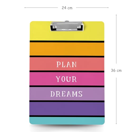 Image of Clipboard Drawing, Writing, Exam Board with Clip (Size - 24x36 cm) Sturdy, Lightweight for Office, School, College - QTS 4