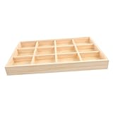 Yardwe Vassoio Porta Gioielli in Legno con Scomparti per Anelli e Accessori Organizer Casa e Ufficio Piatto Portaoggetti Decorativo e Funzionale Regalo Anniversario e Matrimonio